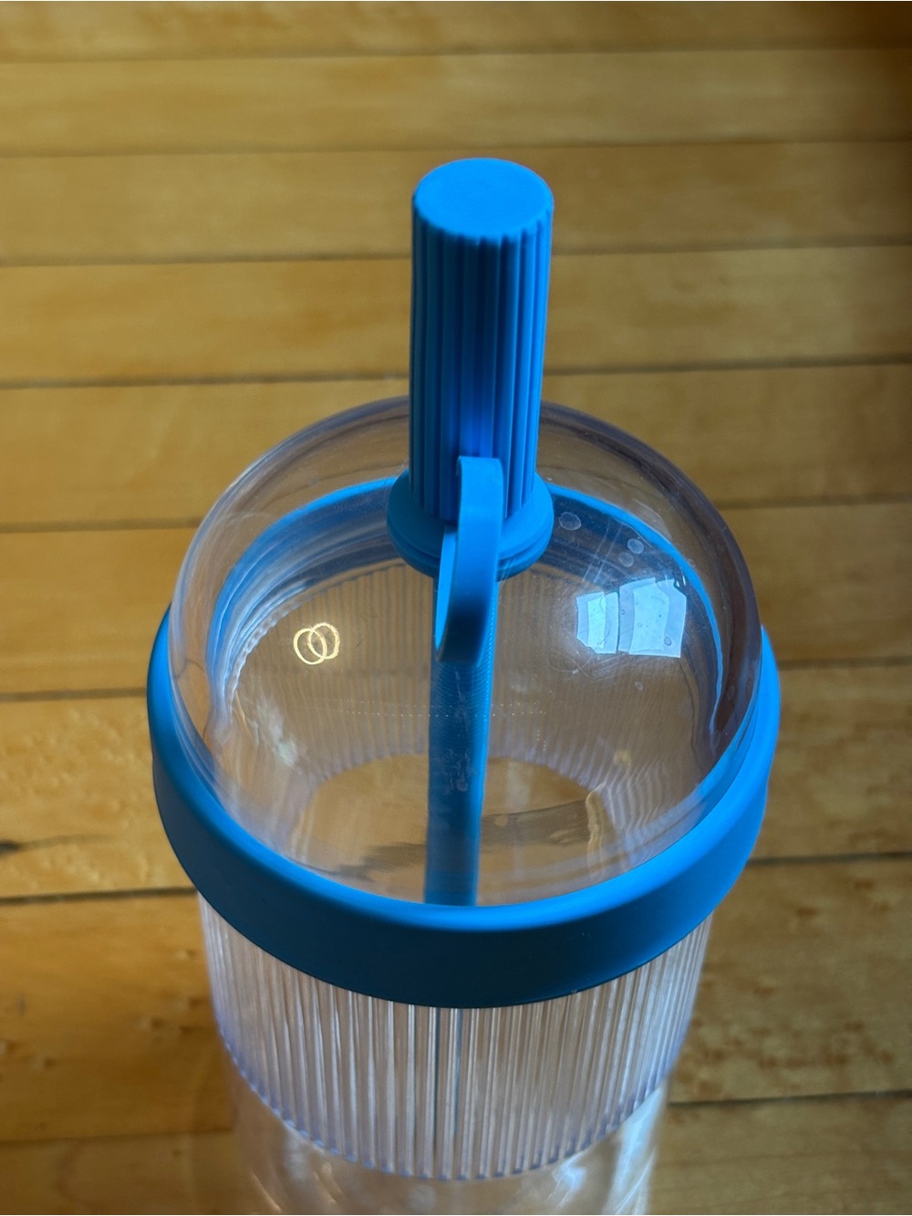 EUC Nespresso Limited Edition 18 Ounce Travel Iced Coffee Tumbler in NOLA Blue - Picture 5 of 16